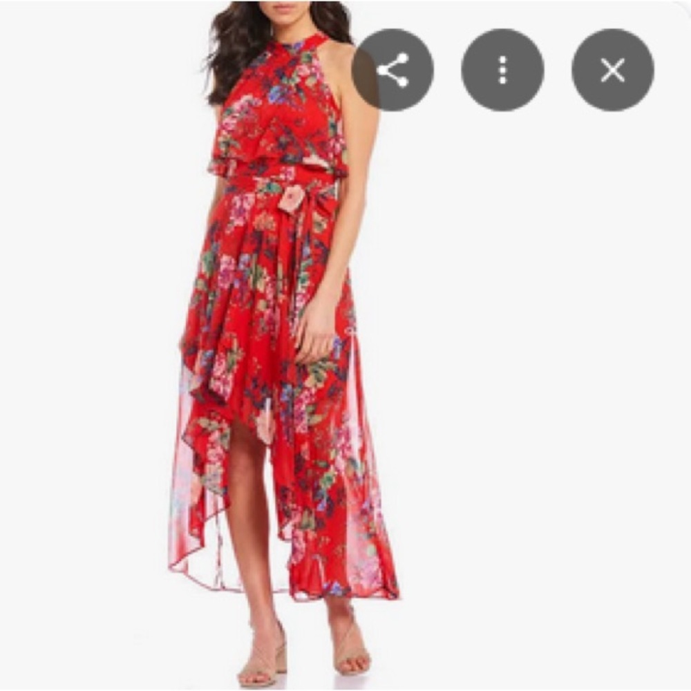 NWT Eliza J Red Asymmetrical Sundress for Weddings